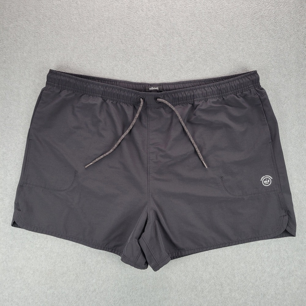 Allbirds Natural Run Shorts Mens XXL Black Merino Wool Blend Athletic Drawstring